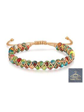 Handmade Natural Jasper Stone Double Layer Healing Bead Bracelet